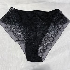 NWT Victoria's Secret Dream Angels Black Lace High Waist Cheeky Panties - Small